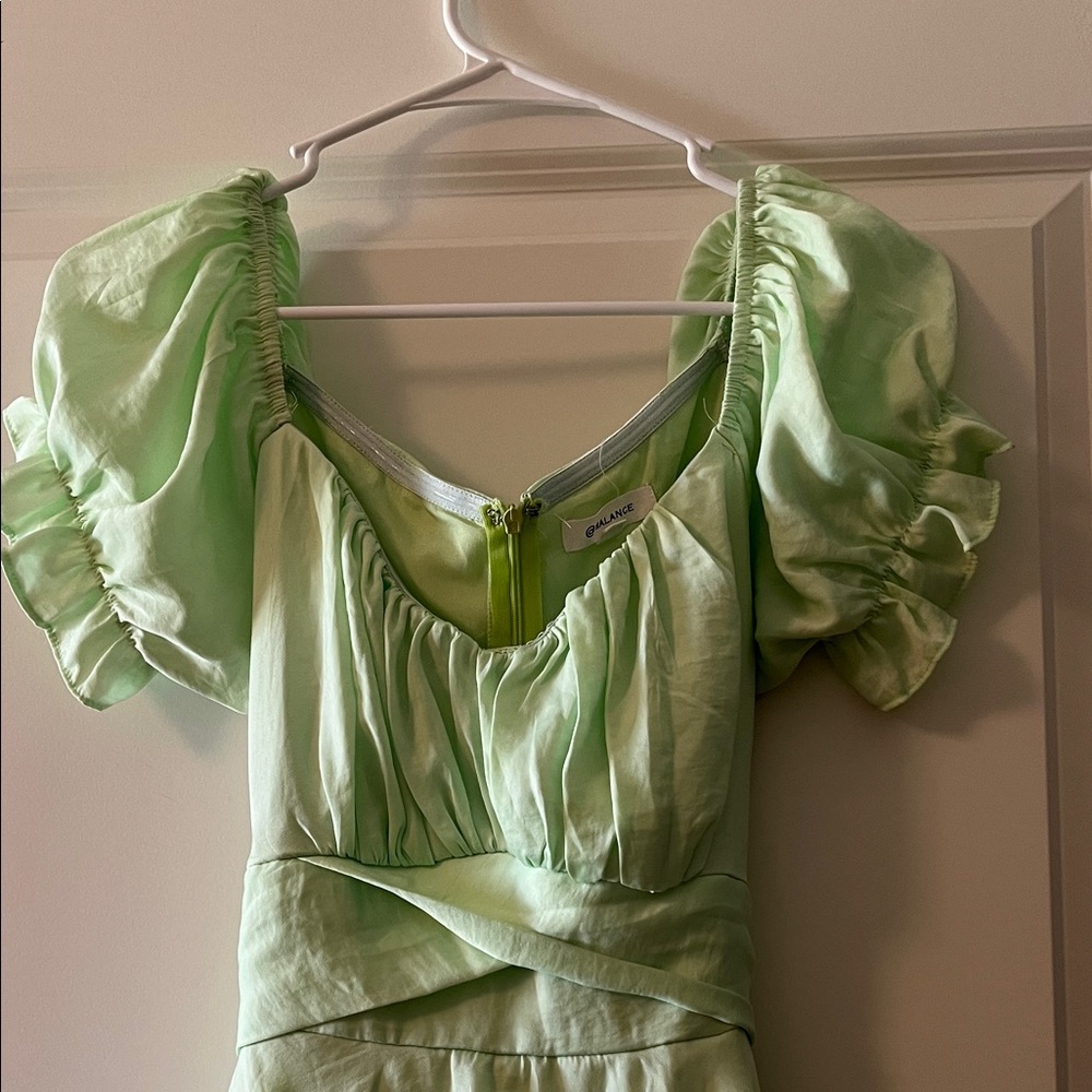 Balance Collection Light Green Mini Dress